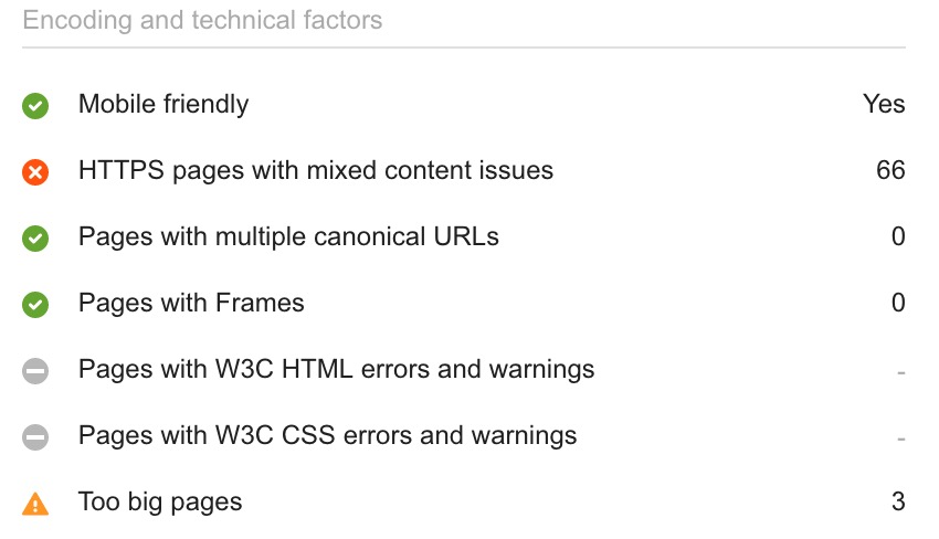 Encoding Technical Factors